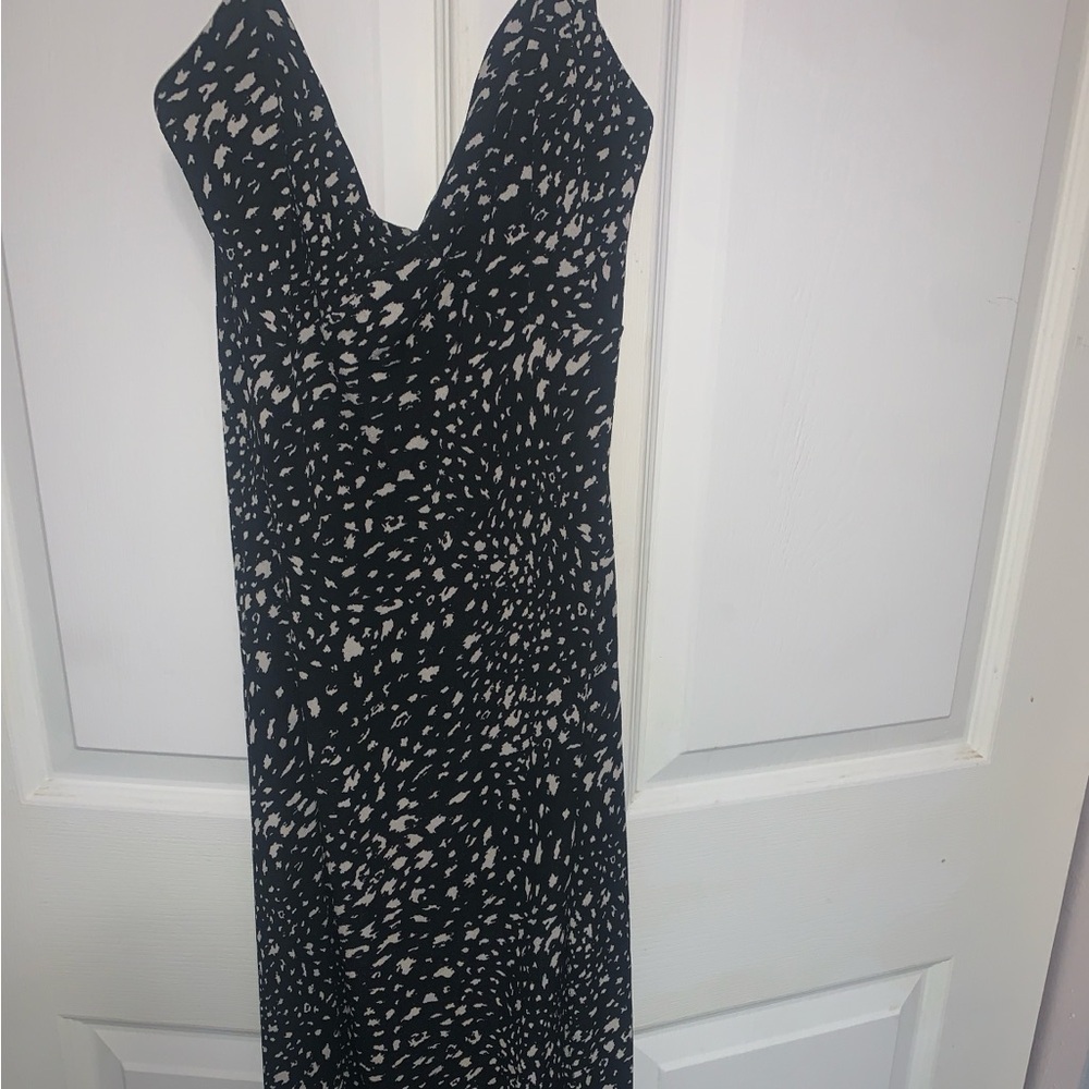 Windsor Elegant Black and Cream Maxi Dress